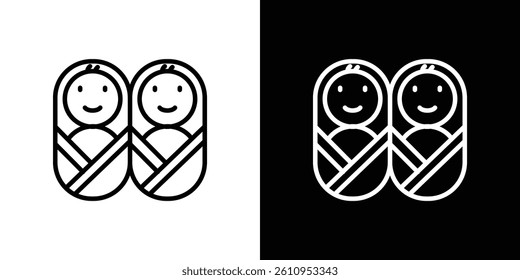 Twin icon Vector isolated outline drawing.