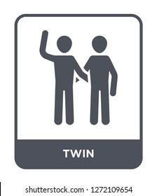 twin icon vector on white background, twin trendy filled icons from Family relations collection, twin simple element illustration