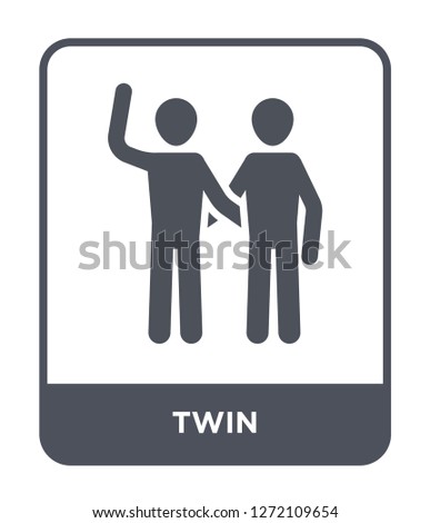 twin icon vector on white background, twin trendy filled icons from Family relations collection, twin simple element illustration