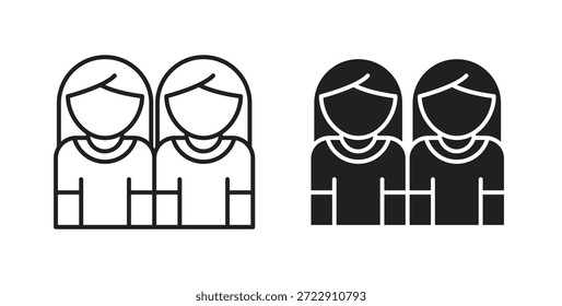 Icono doble para Web y App. Ilustración vectorial eps