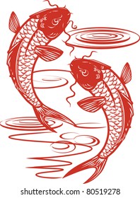 Twin Koi Fish