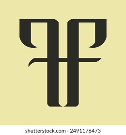 twin letter F or P logo 