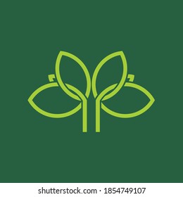 Twin Lotus Logo Suitable Your Modern Stock Vector (Royalty Free ...