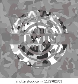 Twin on grey camouflaged pattern