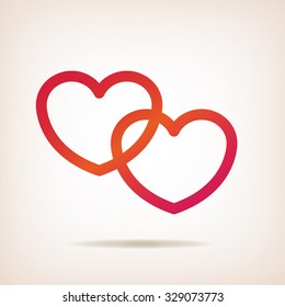 Twin red heart