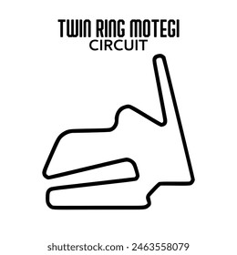 Twin Ring Motegi circuit. circuit for motorsport and autosport. Vector illustration.