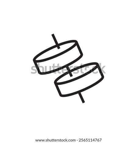 twin rotary compressor icon vector outline eps