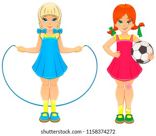 The twin sisters. Blonde and red-haired, obedient and disobedient.
