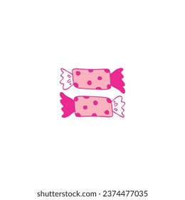 Twin sweet color candy in polkadots wrap