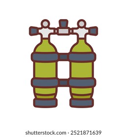 Twin Tank Filled Icons , Vector illustration