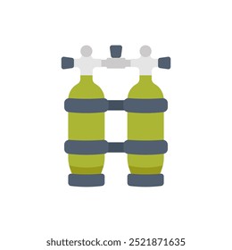 Twin Tank Flat Icons, Vector illustration