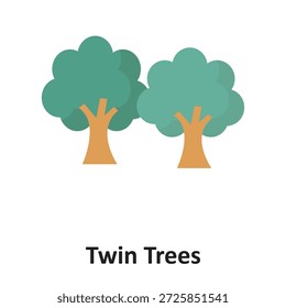 Twin Trees Vektor Symbol, das leicht ändern oder bearbeiten kann

