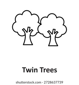 Twin Trees Vektor Symbol, das leicht ändern oder bearbeiten kann

