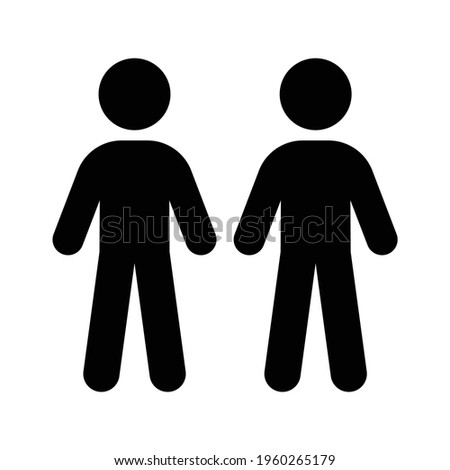 Twin vector icon illustration on white background.