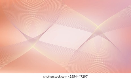 Twin wavy blended lines with smooth peach and purple gradient mesh abstract background nice for wallpaper or banner