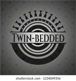 Twin-bedded dark emblem. Retro
