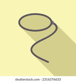 Vector plano de icono de dos lazos. cuerda occidental. Rodeo