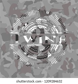 Twine on grey camo texture