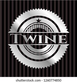 Twine silver emblem or badge