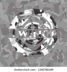 Twinge grey camouflage emblem