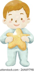 Twinkle Twinkle Baby Chuveiro Clipart, Sweet Dreams Nursery Clipart, Estrelas Kawaii, Nuvens e Arco-Íris, Sleeping Baby, Lua e conjunto de estrelas