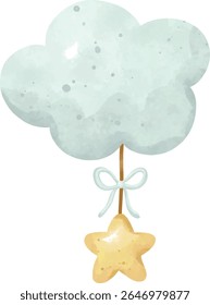 Twinkle Twinkle Baby Chuveiro Clipart, Sweet Dreams Nursery Clipart, Estrelas Kawaii, Nuvens e Arco-Íris, Sleeping Baby, Lua e conjunto de estrelas