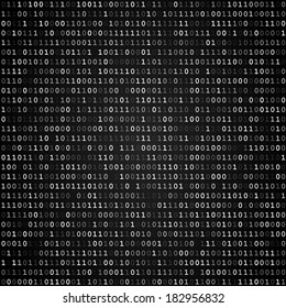 binary code black and white