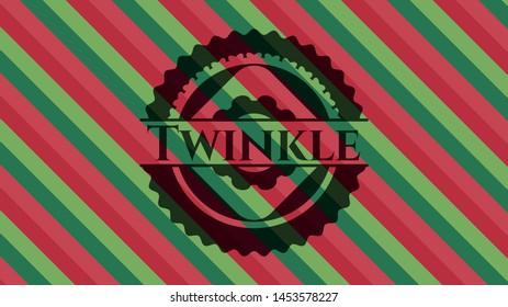 Twinkle christmas style emblem. Vector Illustration. Detailed.