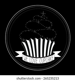 Twinkle Cupcake Design logo on Black.