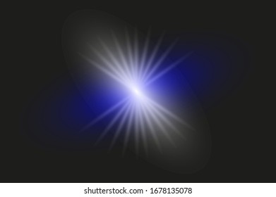
Twinkle lens flares, glare lighting vector effects. Energy collection of a white star on a transparent background