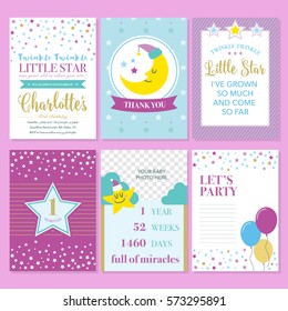 Twinkle Little Star Birthday Invitation Template