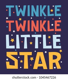 twinkle twinkle little star hand drawing lettering typography inspiration