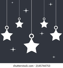 Twinkle little star on the sky template vector design

