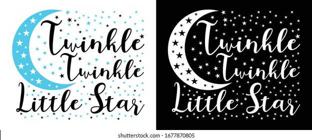 Twinkle Twinkle Little Star Printable Vektorillustration Illustration