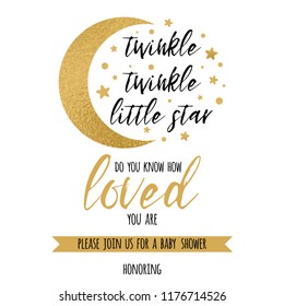 Twinkle Twinkle Little Star Text Cute Stock Vector (Royalty Free ...