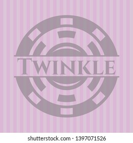 Twinkle pink emblem. Vector Illustration. Detailed.