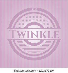 Twinkle realistic pink emblem