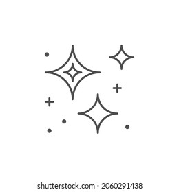 Twinkle and sparkle line outline icon