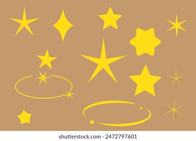 Twinkle star glittery sparkle, burst and flash