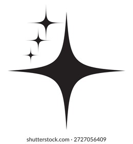 Glitzernder Stern funkelt. Twinkle-Stern-Symbol, Vektor auf weißem Hintergrund.
