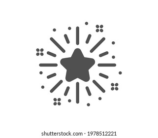 Twinkle star icon. Best ranking sign. Favorite symbol. Quality design element. Flat style twinkle star icon. Editable stroke. Vector