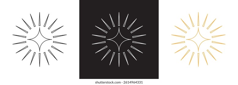 Twinkle star icon glitter bright magic light vector. Magic light pictogram. Vector for websites, mobile interfaces, presentations, banner, visual branding etc. Vector illustration. EPS 10