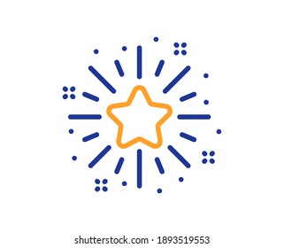 Twinkle star line icon. Best ranking sign. Favorite symbol. Quality design element. Line style twinkle star icon. Editable stroke. Vector