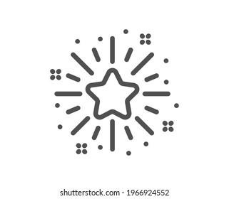 Twinkle star line icon. Best ranking sign. Favorite symbol. Quality design element. Linear style twinkle star icon. Editable stroke. Vector