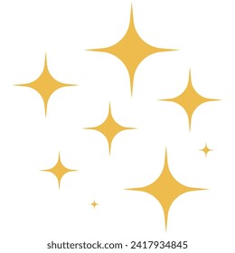 Twinkle star particles isolated on white background.
