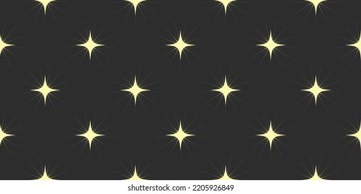 Twinkle Star seamless pattern. Modern Sparkles pattern. Element shiny flash. Decoration starry twinkle. Cute childish pattern for textile, birthday invitation, paper. Star pattern
