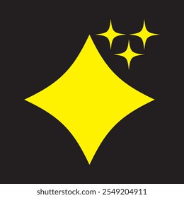 Twinkle stars icon collection. Sparkle star icon vector set. Shine icons silhouette. Stars sparkles vector, Minimalist silhouette stars icon