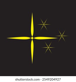 Twinkle stars icon collection. Sparkle star icon vector set. Shine icons silhouette. Stars sparkles vector, Minimalist silhouette stars icon