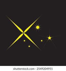 Twinkle stars icon collection. Sparkle star icon vector set. Shine icons silhouette. Stars sparkles vector, Minimalist silhouette stars icon