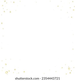 Twinkle stars scattered around randomly, flying, falling down, floating.  Christmas celebration concept. Festive stars vector illustration on white background.